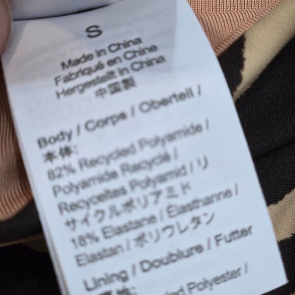 J. Crew High Waisted Bikini Bottom Womens Size S Brown Zebra Stripe New BK545 - Picture 5 of 6